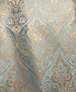 NEW! Princess Penelope Designer Brocade Satin Fabric - Blue Neoclassical Floral Upholstery Damask - Fancy Styles Fabric Pierre Frey Lee Jofa Brunschwig & Fils