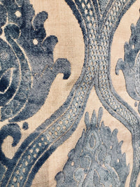 SWATCH Designer Italian Burnout Damask Chenille Velvet Linen Fabric Upholstery - Fancy Styles Fabric Boutique