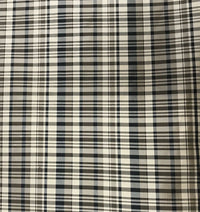 NEW Designer 100% Silk Taffeta Plaid Tartan Fabric- Black Taupe Cream - Fancy Styles Fabric Pierre Frey Lee Jofa Brunschwig & Fils