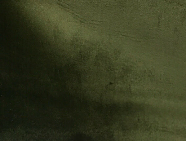 NEW! Designer Soft Velvet Fabric - Olive Green - Upholstery Weight BTY - Fancy Styles Fabric Pierre Frey Lee Jofa Brunschwig & Fils