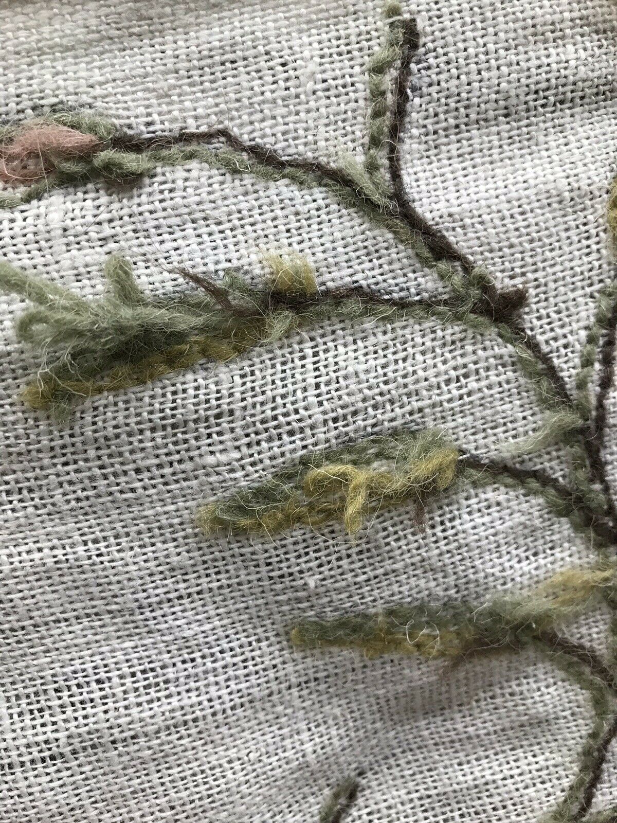 Novelty Floral Wool Yarn Embroidery Linen Inspired Fabric Upholstery Drapery - Fancy Styles Fabric Pierre Frey Lee Jofa Brunschwig & Fils