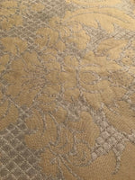 NEW Quilted Burnout Chenille Velvet Fabric- Taupe And Gold- Upholstery - Fancy Styles Fabric Pierre Frey Lee Jofa Brunschwig & Fils