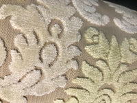 Sir Mason Novelty Italian Burnout Damask Chenille Upholstery Velvet Fabric Yellow Cream - Fancy Styles Fabric Pierre Frey Lee Jofa Brunschwig & Fils