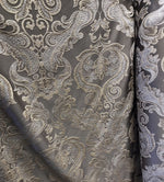 SWATCH 8” x 8” Sample- Designer Brocade Satin Fabric- Gray Silver Gold - Damask - Fancy Styles Fabric Pierre Frey Lee Jofa Brunschwig & Fils