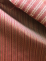 NEW! Lady Rebecca Designer 100% Silk Taffeta Striped Fabric - Red LLSAR0001 - Fancy Styles Fabric Pierre Frey Lee Jofa Brunschwig & Fils