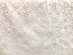SWATCH Cut Out Chenille Velvet Fabric- Upholstery- Burnout- Eggshell - Fancy Styles Fabric Pierre Frey Lee Jofa Brunschwig & Fils