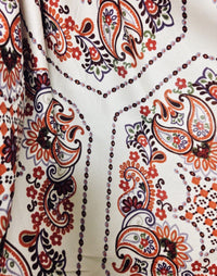 Close-Out Designer Runway 100% Silk Jersey Fabric Floral On White-  Sold by yard - Fancy Styles Fabric Pierre Frey Lee Jofa