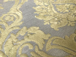 NEW Burnout Chenille Velvet Fabric- Pale Gray And Yellow- Upholstery - Fancy Styles Fabric Pierre Frey Lee Jofa Brunschwig & Fils