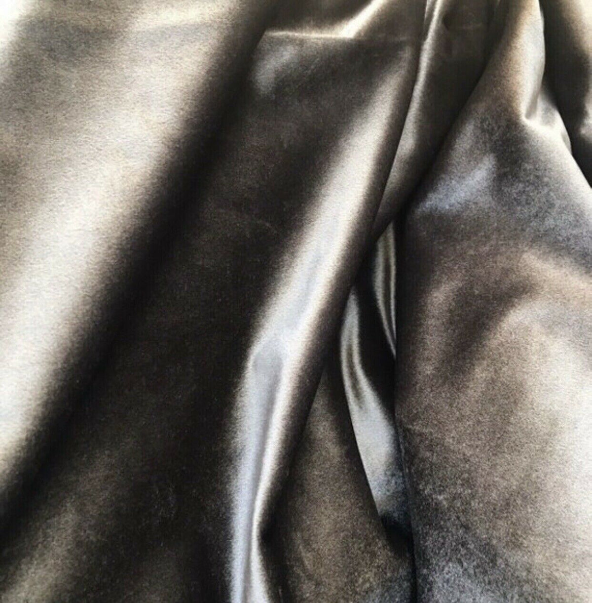 Designer Velvet Drapery Fabric -Dark Grey- By The Yard - Fancy Styles Fabric Pierre Frey Lee Jofa Brunschwig & Fils