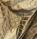 NEW! Princess Francine Designer 100% Silk Taffeta Stripe Ribbon Rope Green Bronze Fabric -Drapery LLSAG0001 - Fancy Styles Fabric Pierre Frey Lee Jofa Brunschwig & Fils