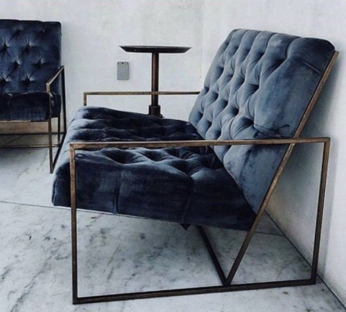 Designer Antique Inspired Velvet Fabric - Navy Blue - Upholstery - Fancy Styles Fabric Pierre Frey Lee Jofa