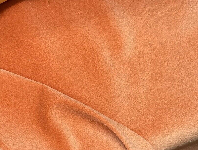 NEW! Prince Fabrielle - Designer Light Weight Cotton Velvet Upholstery Fabric - Soft- Coral Orange - Fancy Styles Fabric Pierre Frey Lee Jofa Brunschwig & Fils