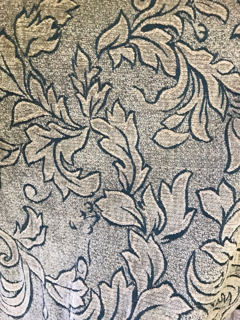 SALE! Designer Velvet Chenille Burnout Fabric - Antique Dusty Teal - Fancy Styles Fabric Pierre Frey Lee Jofa Brunschwig & Fils