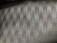 Countess Claire Designer Upholstery Herringbone Chevron Pattern Tweed Fabric -Blue-Gray - Fancy Styles Fabric Pierre Frey Lee Jofa Brunschwig & Fils