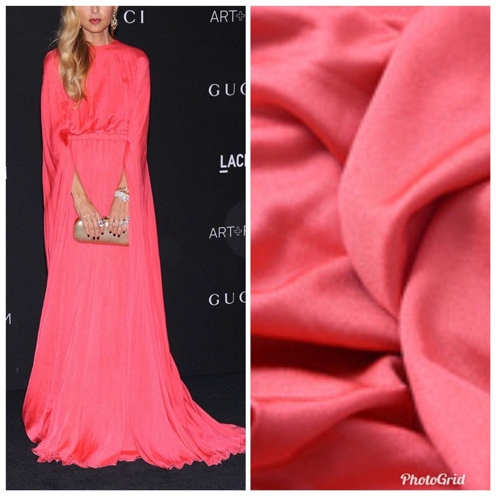 Close-Out Designer Runway 100% Silk Jersey Fabric Rose Pink-  Sold by yard - Fancy Styles Fabric Pierre Frey Lee Jofa