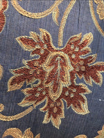 Designer Brocade Burnout Chenille Fabric- Twilight Blue - Upholstery - Fancy Styles Fabric Pierre Frey Lee Jofa
