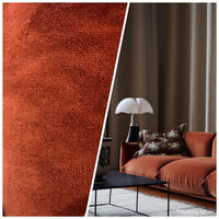 NEW Designer Burnt Brown Orange Velvet Upholstery Fabric- By The Yard - Fancy Styles Fabric Pierre Frey Lee Jofa Brunschwig & Fils
