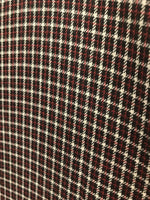 Designer Wool Plaid Tartan Coat Fabric - Dark Red And Black- By The Yard - Fancy Styles Fabric Pierre Frey Lee Jofa Brunschwig & Fils