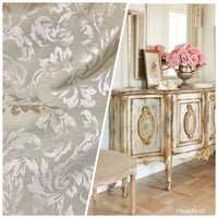 NEW! Designer Brocade Satin Floral Fabric- Antique Rose Gold -By The Yard - Fancy Styles Fabric Pierre Frey Lee Jofa Brunschwig & Fils