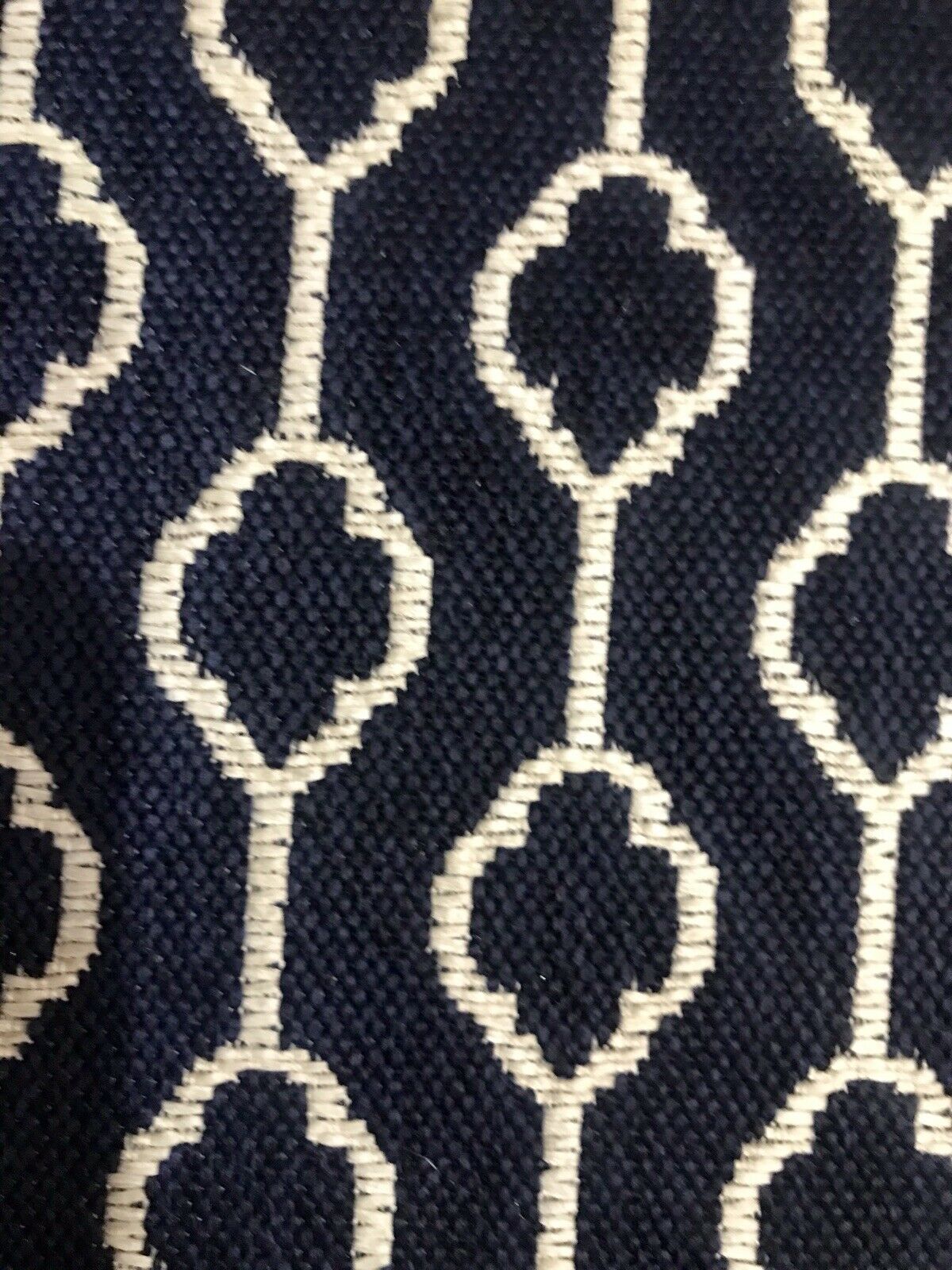 NEW Burnout Linen Inspired Upholstery Fabric- Indigo Blue Navy Geometric - Fancy Styles Fabric Pierre Frey Lee Jofa Brunschwig & Fils