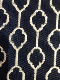 NEW Burnout Linen Inspired Upholstery Fabric- Indigo Blue Navy Geometric - Fancy Styles Fabric Pierre Frey Lee Jofa Brunschwig & Fils