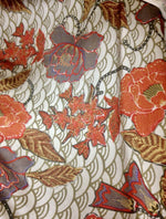 Close-Out Designer Runway 100% Silk Jersey Fabric Floral On Ivory-  Sold by yard - Fancy Styles Fabric Pierre Frey Lee Jofa