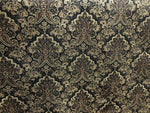 SALE! Lord Logan Designer Velvet Chenille Burnout Damask Brocade Fabric - Black Gold BTY - Fancy Styles Fabric Pierre Frey Lee Jofa Brunschwig & Fils