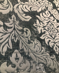NEW Duke Albert Double Sided Burnout Chenille Velvet Fabric- Gray Upholstery Damask - Fancy Styles Fabric Pierre Frey Lee Jofa Brunschwig & Fils