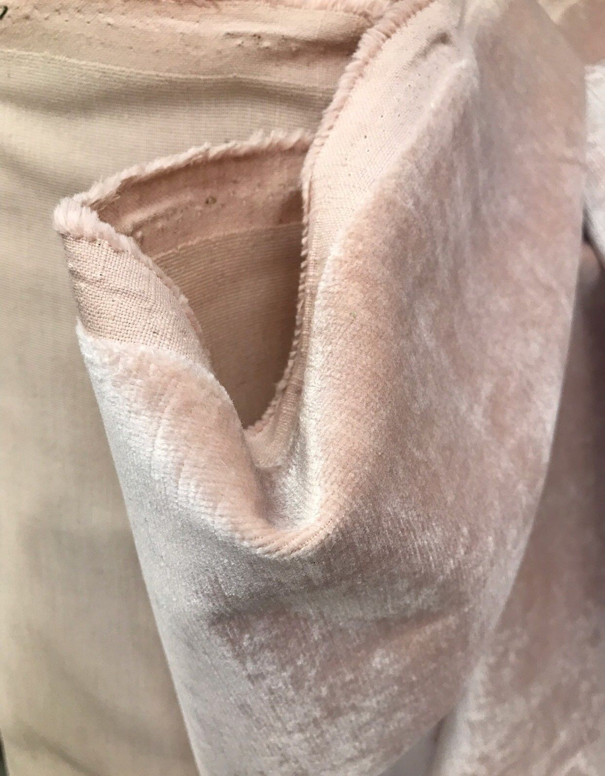 NEW! Designer Upholstery Velvet Fabric With Antique Sheen - Ballet Pink - Fancy Styles Fabric Pierre Frey Lee Jofa Brunschwig & Fils