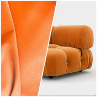 NEW! Prince Fabrielle - Designer Light Weight Cotton Velvet Upholstery Fabric - Soft- Coral Orange - Fancy Styles Fabric Pierre Frey Lee Jofa Brunschwig & Fils