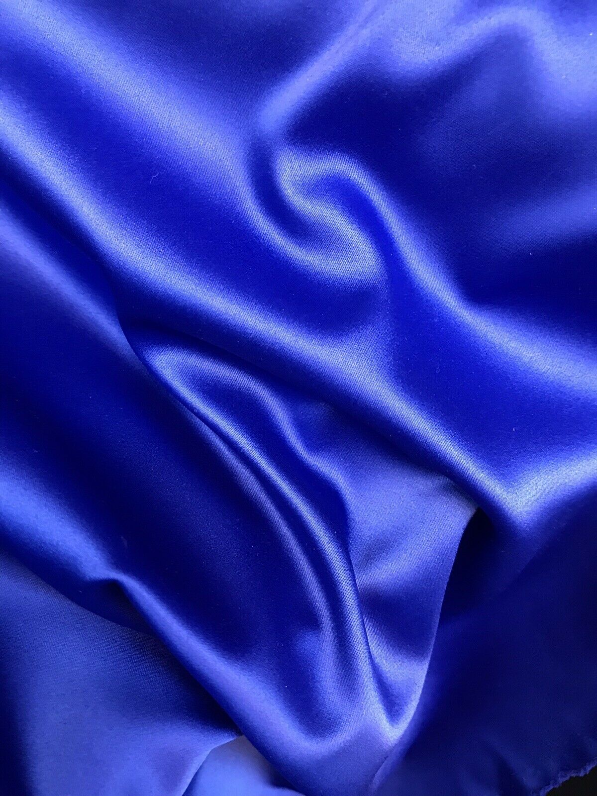 NEW Designer 100% Silk Charmeuse Fabric - Blue- Medium weight- Sold by yard - Fancy Styles Fabric Pierre Frey Lee Jofa Brunschwig & Fils