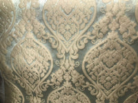 NEW Sir Isaac Designer Brocade Satin Damask Fabric- Aqua- Upholstery & Drapery BTY - Fancy Styles Fabric Pierre Frey Lee Jofa Brunschwig & Fils