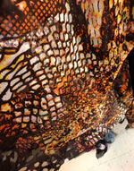 Designer Burnout 100% Silk Charmeuse- Animal And Leopard Motif- By the yard - Fancy Styles Fabric Pierre Frey Lee Jofa