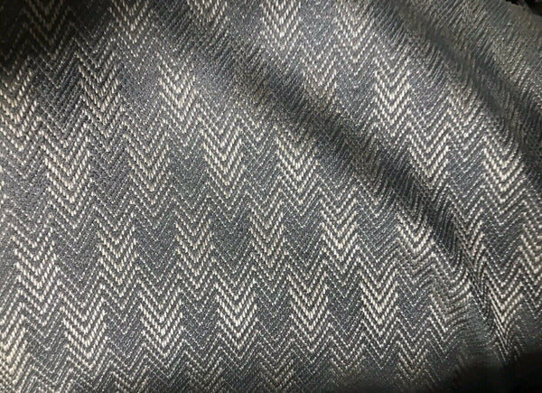 Countess Claire Designer Upholstery Herringbone Chevron Pattern Tweed Fabric -Blue-Gray - Fancy Styles Fabric Pierre Frey Lee Jofa Brunschwig & Fils