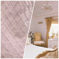 NEW SALE! Queen Rochelle Designer 100% Silk Dupioni Quilted Fabric - Rose Pink LLSUP0001 - Fancy Styles Fabric Pierre Frey Lee Jofa Brunschwig & Fils
