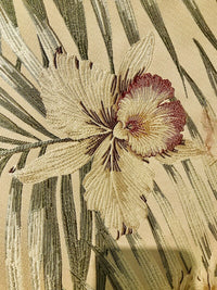 Sir Mathew Designer Brocade Upholstery Fabric- Palm Leaves Floral Beige LLPBY0003 - Fancy Styles Fabric Pierre Frey Lee Jofa Brunschwig & Fils