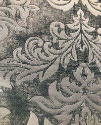 NEW Duke Albert Double Sided Burnout Chenille Velvet Fabric- Gray Upholstery Damask - Fancy Styles Fabric Pierre Frey Lee Jofa Brunschwig & Fils