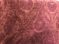 Designer Velvet Chenille Burnout Fabric - Antique Red Floral - Fancy Styles Fabric Pierre Frey Lee Jofa Brunschwig & Fils