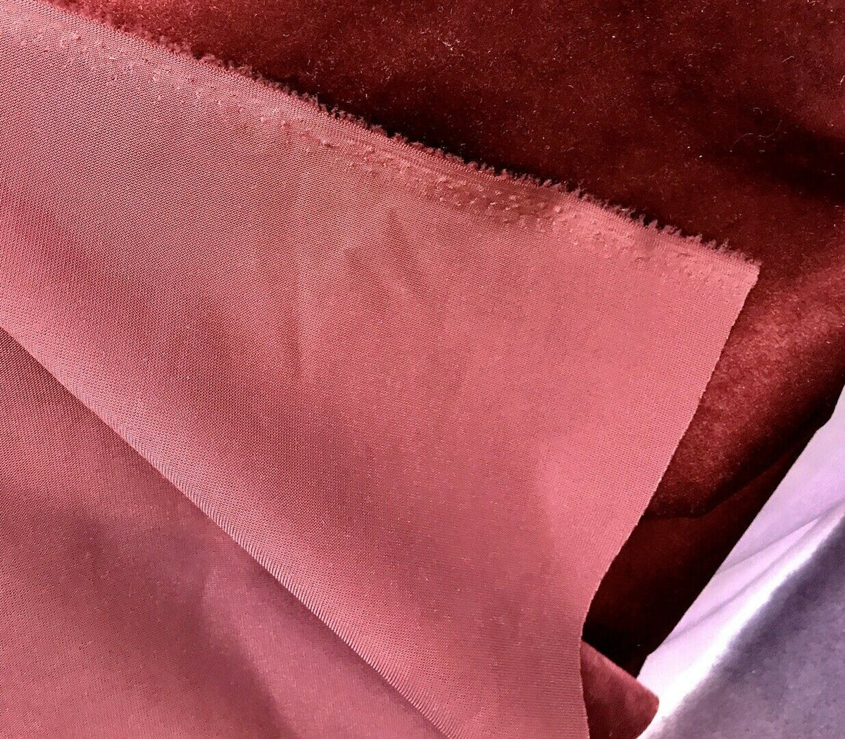 NEW Designer Velvet Upholstery And Drapery Fabric- Rust Red- Lightweight - Fancy Styles Fabric Pierre Frey Lee Jofa Brunschwig & Fils