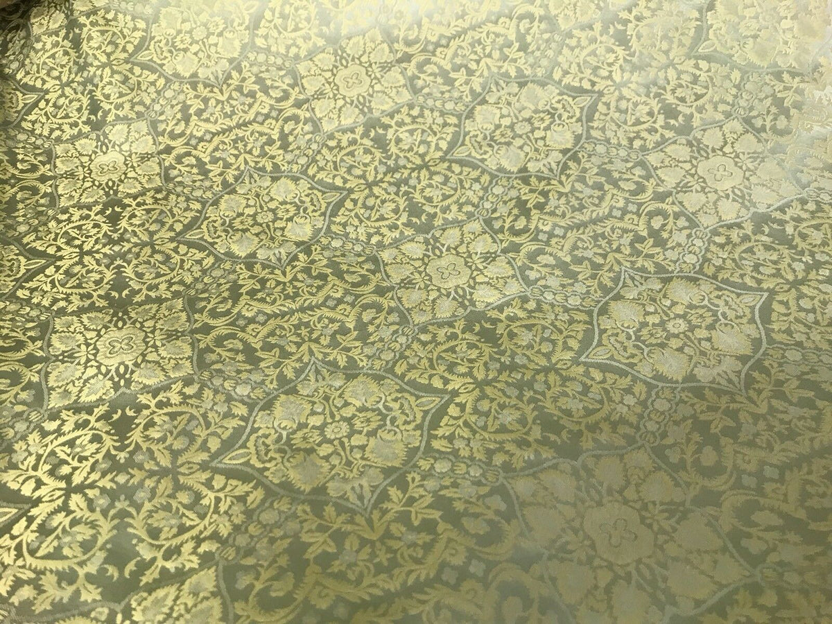 SWATCH 100% Silk Taffeta Interior Design Fabric Damask Brocade French Yellow - Fancy Styles Fabric Pierre Frey Lee Jofa Brunschwig & Fils