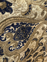 NEW! Antique Inspired French Brocade Chenille Velvet Fabric- Blue Upholstery - Fancy Styles Fabric Pierre Frey Lee Jofa Brunschwig & Fils