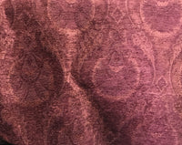 SWATCH- Designer Velvet Chenille Burnout Fabric - Antique Red Floral - Fancy Styles Fabric Pierre Frey Lee Jofa Brunschwig & Fils
