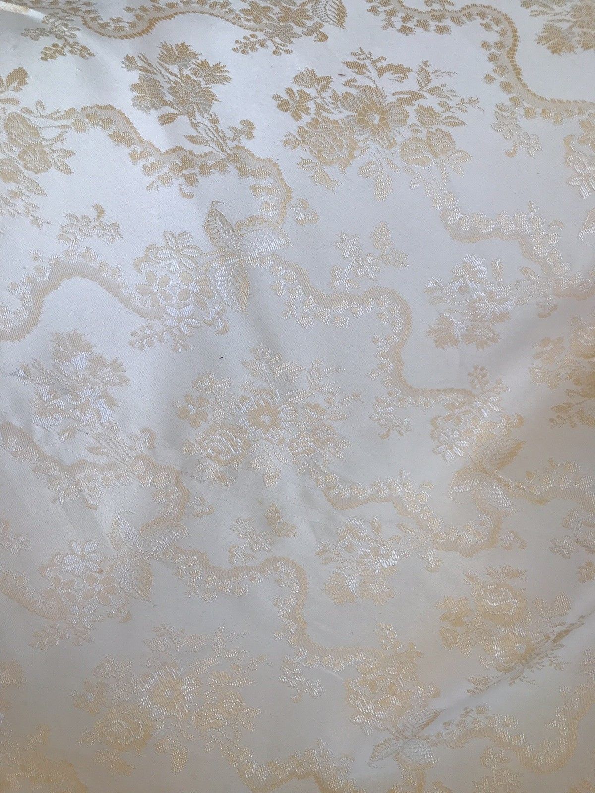 NEW SALE! Designer Brocade Jacquard Fabric- Peach Pink Floral Damask - Fancy Styles Fabric Boutique