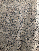Designer Floral Burnout Chenille Velvet Fabric - Teal & Taupe - Fancy Styles Fabric Pierre Frey Lee Jofa