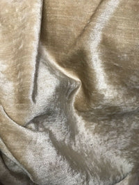 Designer Upholstery Antiqued Velvet Fabric - Antique Beige-  By The Yard - Fancy Styles Fabric Pierre Frey Lee Jofa Brunschwig & Fils