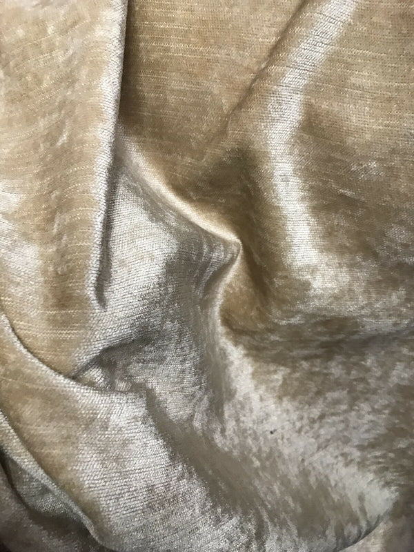Designer Upholstery Antiqued Velvet Fabric - Antique Beige-  By The Yard - Fancy Styles Fabric Pierre Frey Lee Jofa Brunschwig & Fils