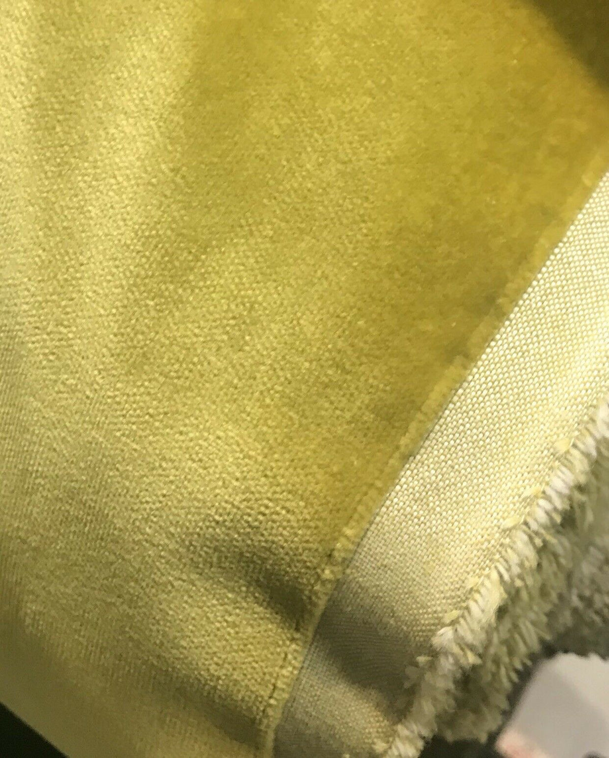 SWATCH 4” x 7” Sample -Heavy Weight Velvet Upholstery Fabric - Soft- Yellow - Fancy Styles Fabric Pierre Frey Lee Jofa Brunschwig & Fils