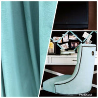 NEW! Designer Velvet Upholstery & Drapery Fabric - Tiffany Blue- BTY - Fancy Styles Fabric Pierre Frey Lee Jofa Brunschwig & Fils