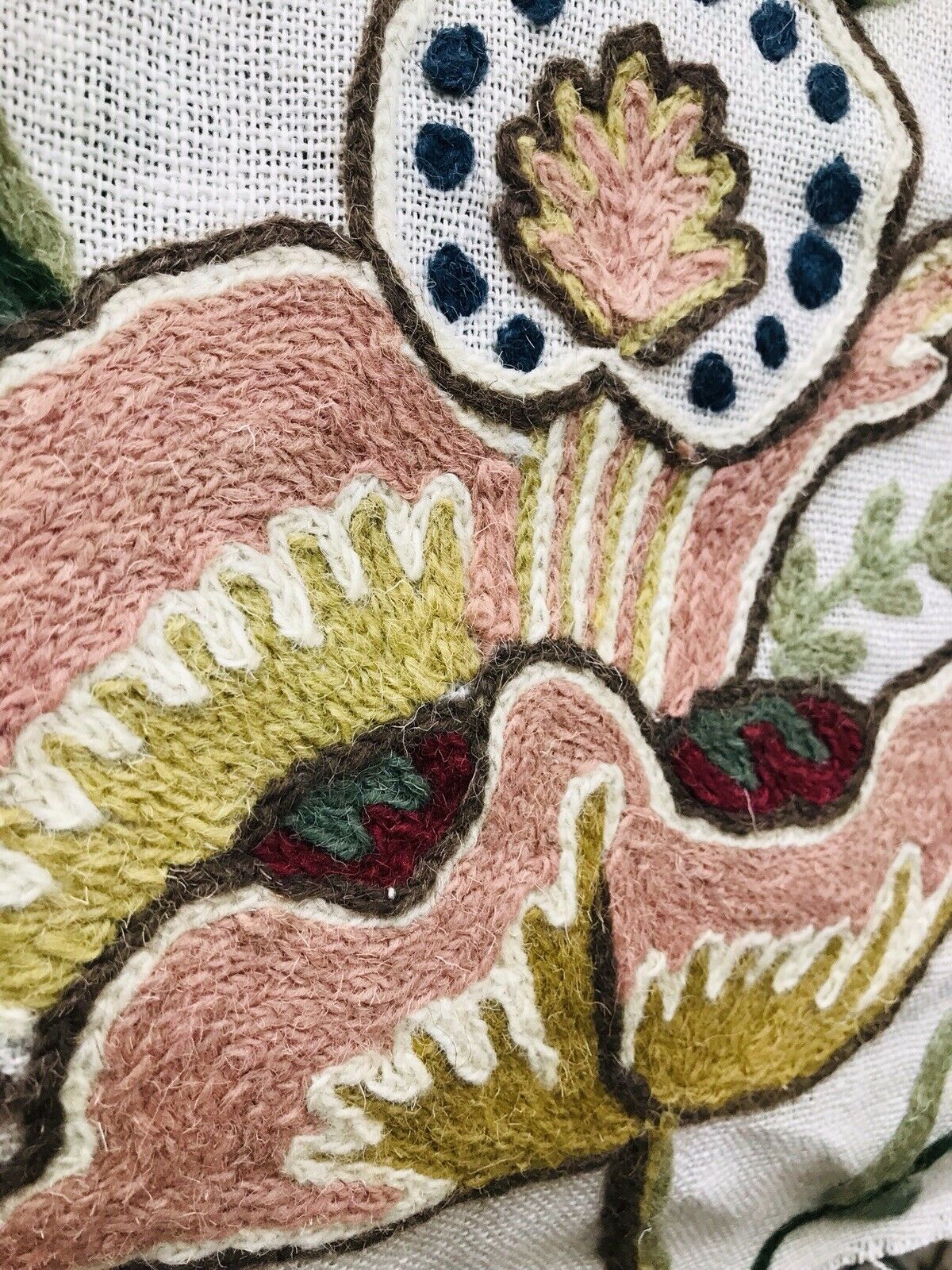 Novelty Floral Wool Yarn Embroidery Linen Inspired Fabric Upholstery Drapery - Fancy Styles Fabric Pierre Frey Lee Jofa Brunschwig & Fils