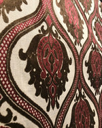 Dophin Jean Designer Belgium Burnout Damask Chenille Velvet Fabric Upholstery- Wine - Fancy Styles Fabric Pierre Frey Lee Jofa Brunschwig & Fils